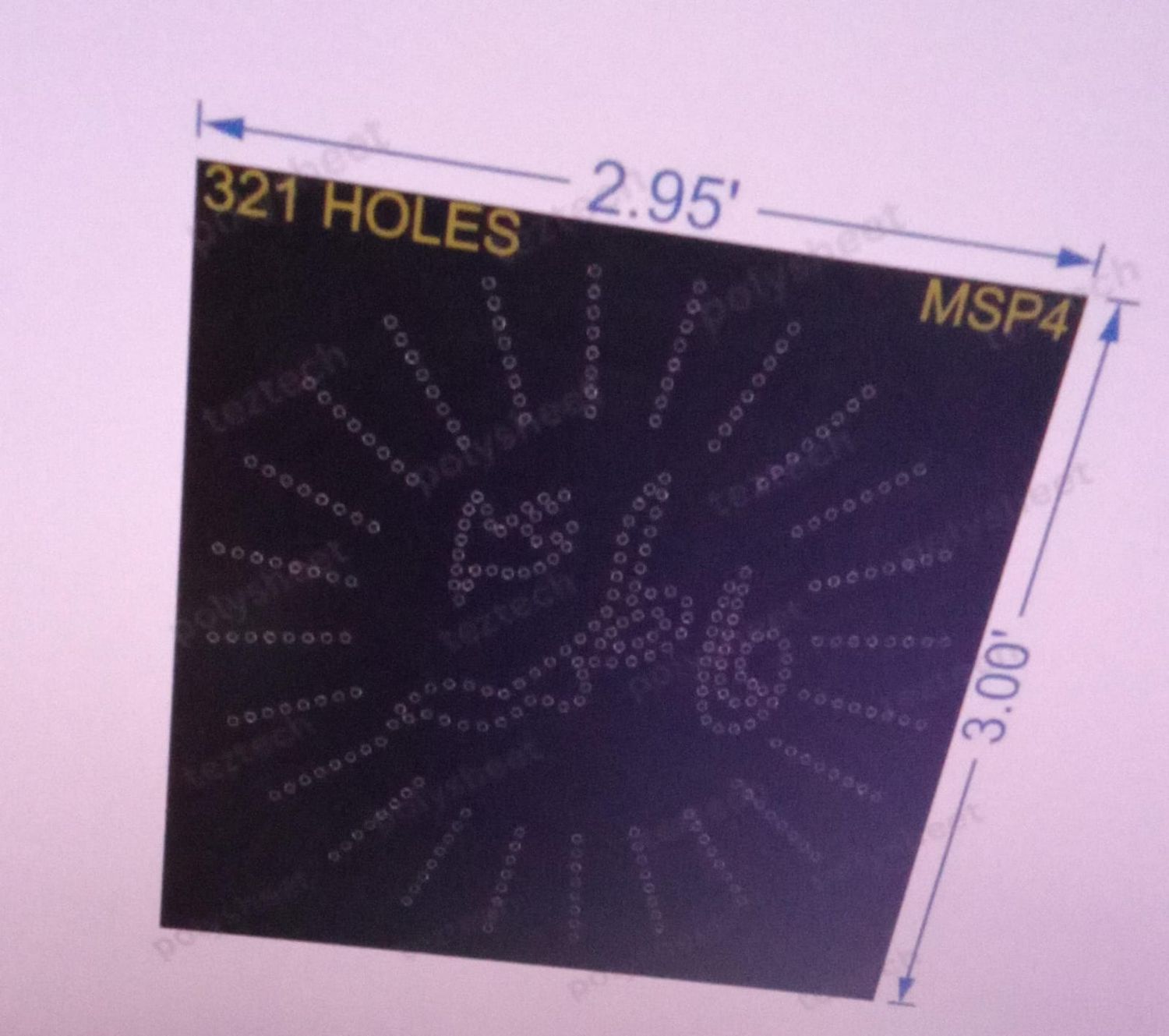 MSP4 MUSLIM PART  3X3 FEET  321 HOLES