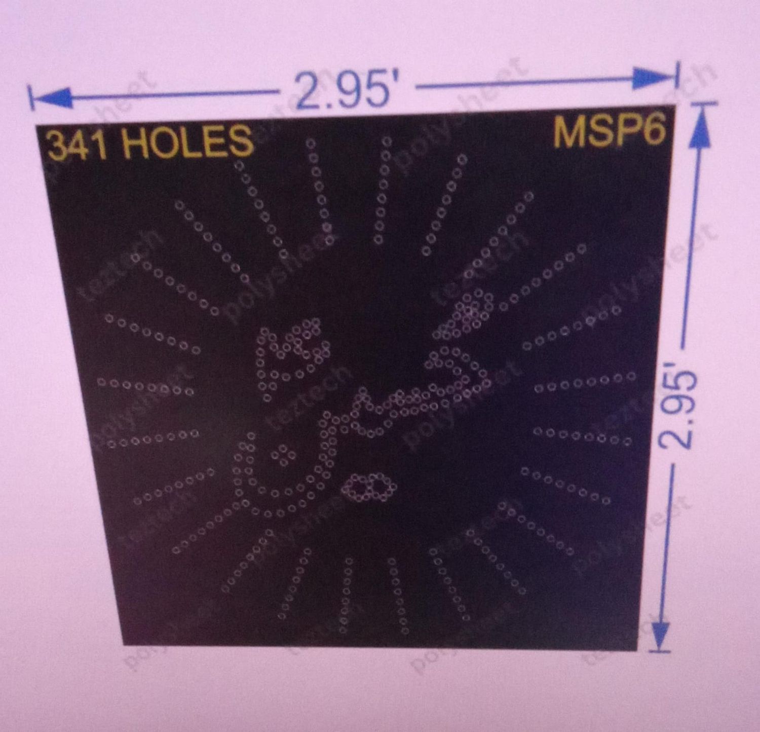 MSP6 MUSLIM PART  3X3 FEET  341 HOLES
