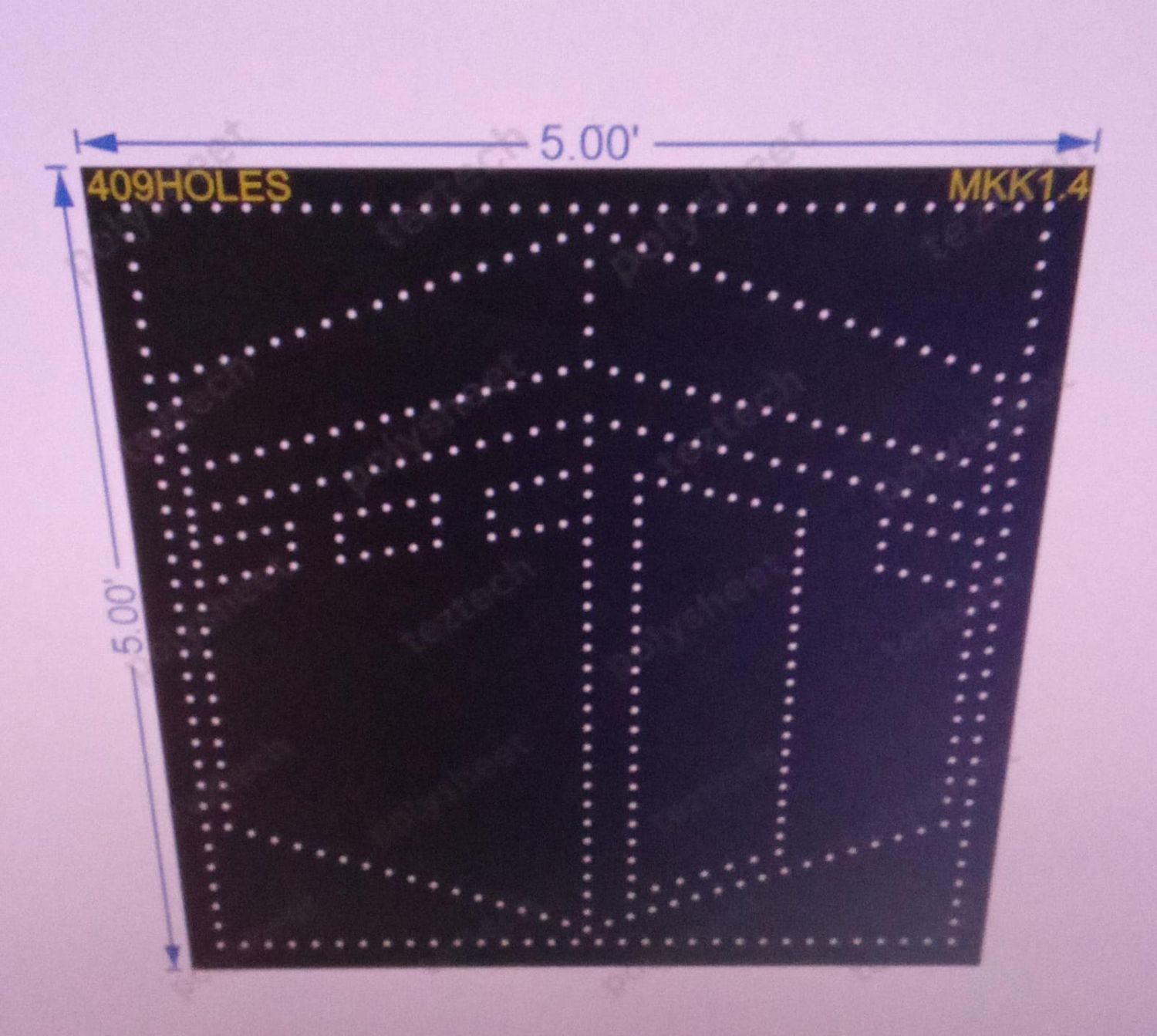 MKK1.4 MAKKA  5x5 FEET 409HOLES (2 PARTS)