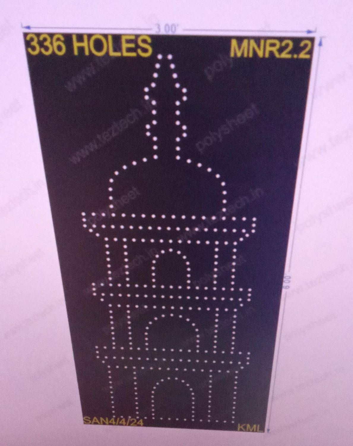 MNR2.2 MINAR 6X3 FEET 336 HOLES
