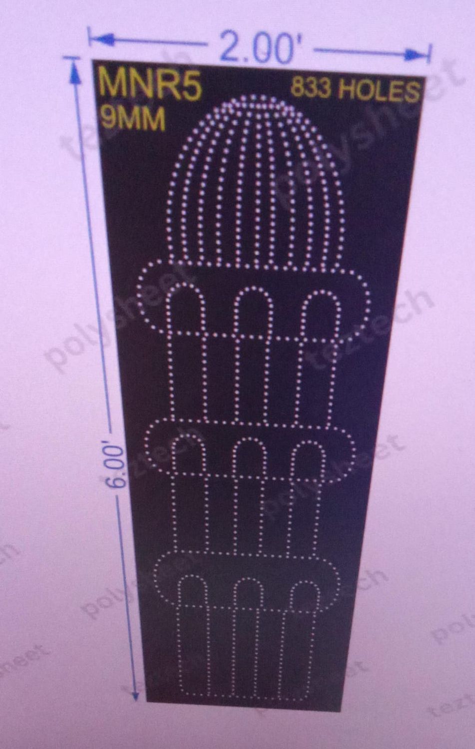 MNR5 MINAR 6X2 FEET 833HOLES