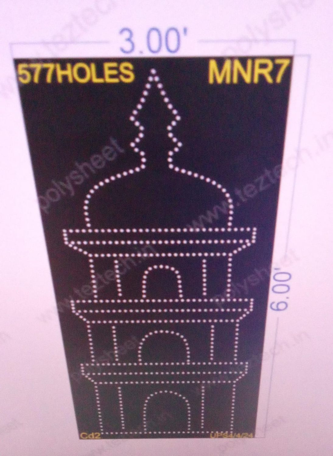 MNR7 MINAR 6X3 FEET 577 HOLES