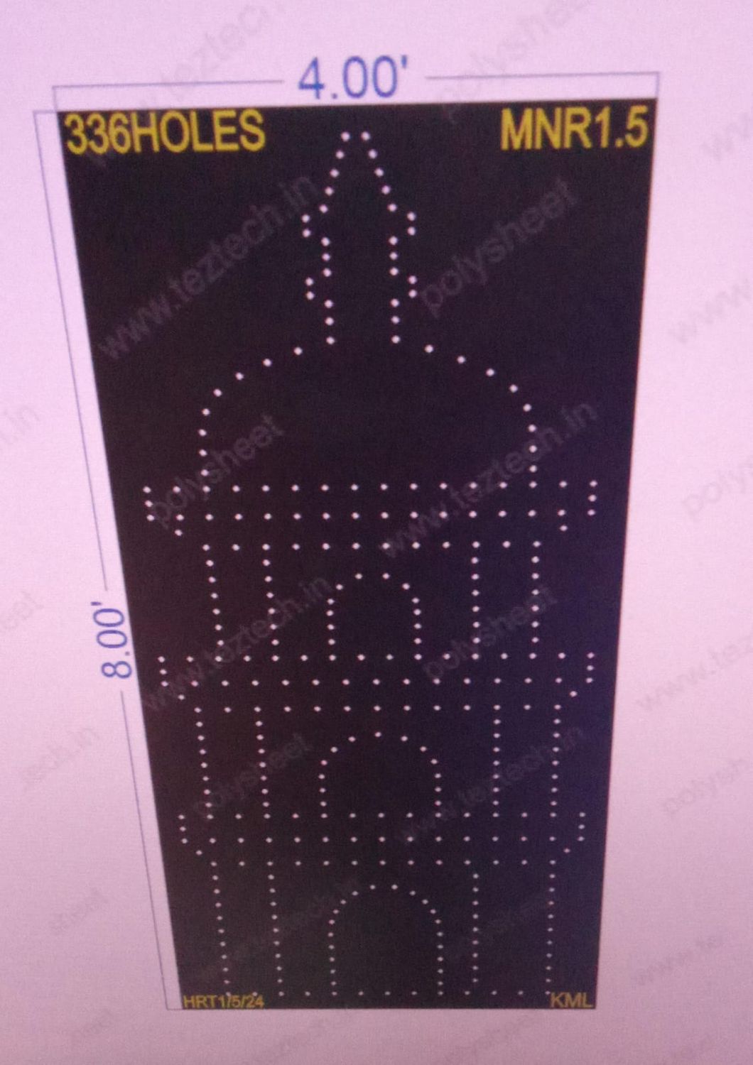 MNR1.5MINAR 4X8 FEET 336 HOLES