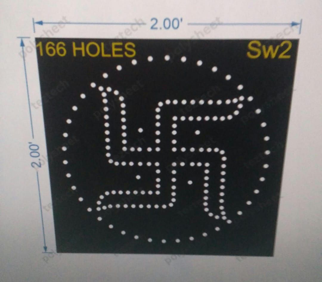 SW2 SWASTIK 2X2FT 166 HOLES