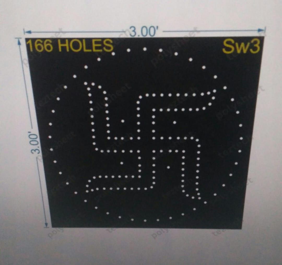 SW3 SWASTIK 3X3FT 166 HOLES