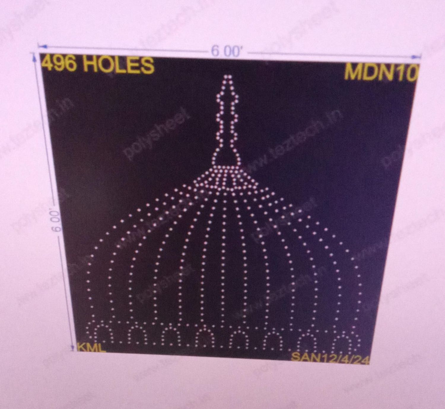 MDN10 MADINA 6X6FEET  496HOLES