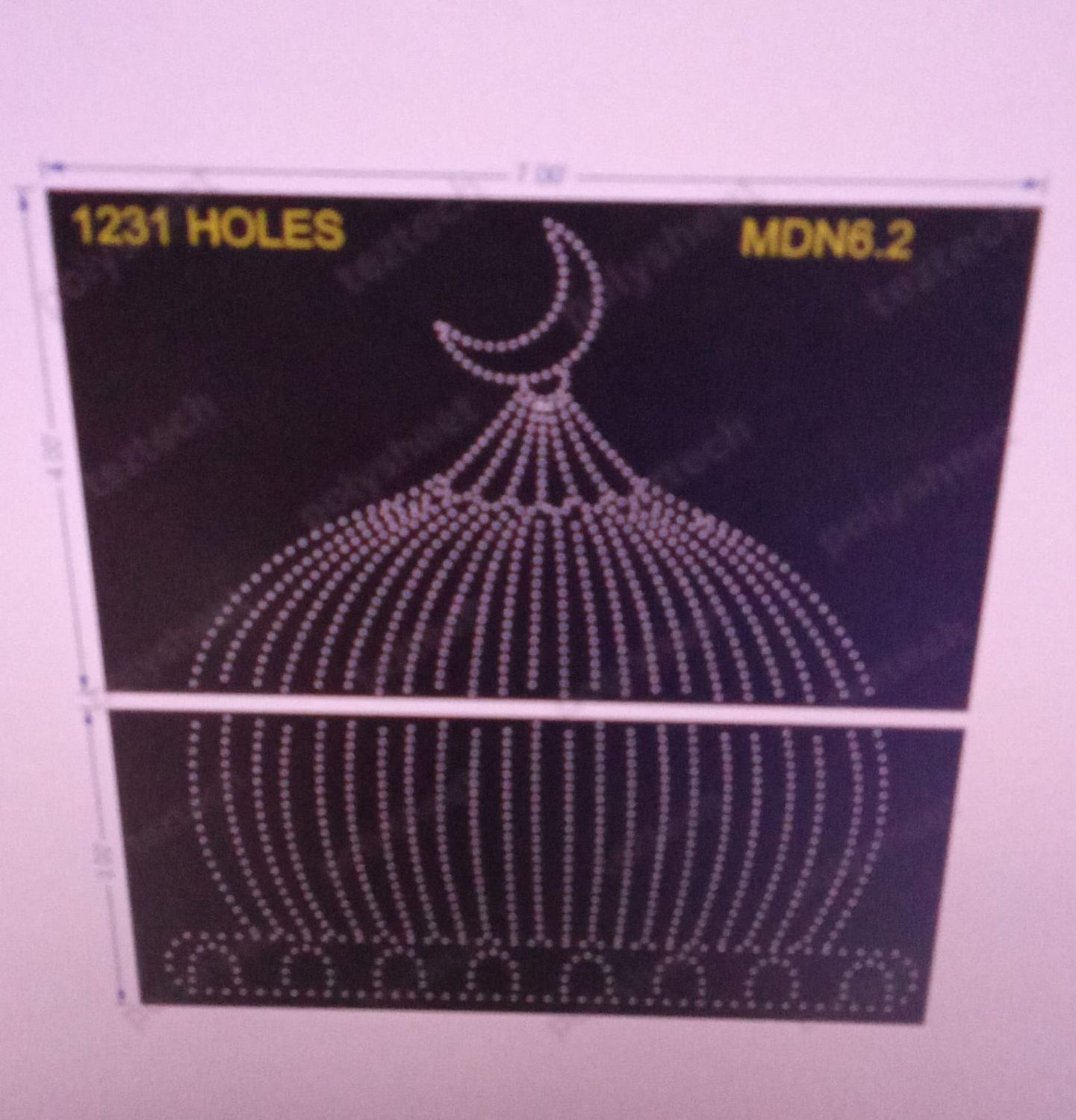 MDN6.2 MADINA  7X7 FEET 1231HOLES 2-PARTS