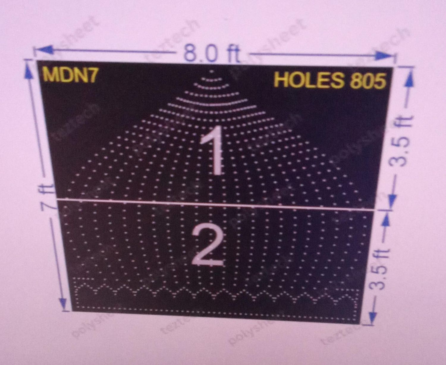 MDN7 MADINA  7X8 FEET 805HOLES 2-PARTS