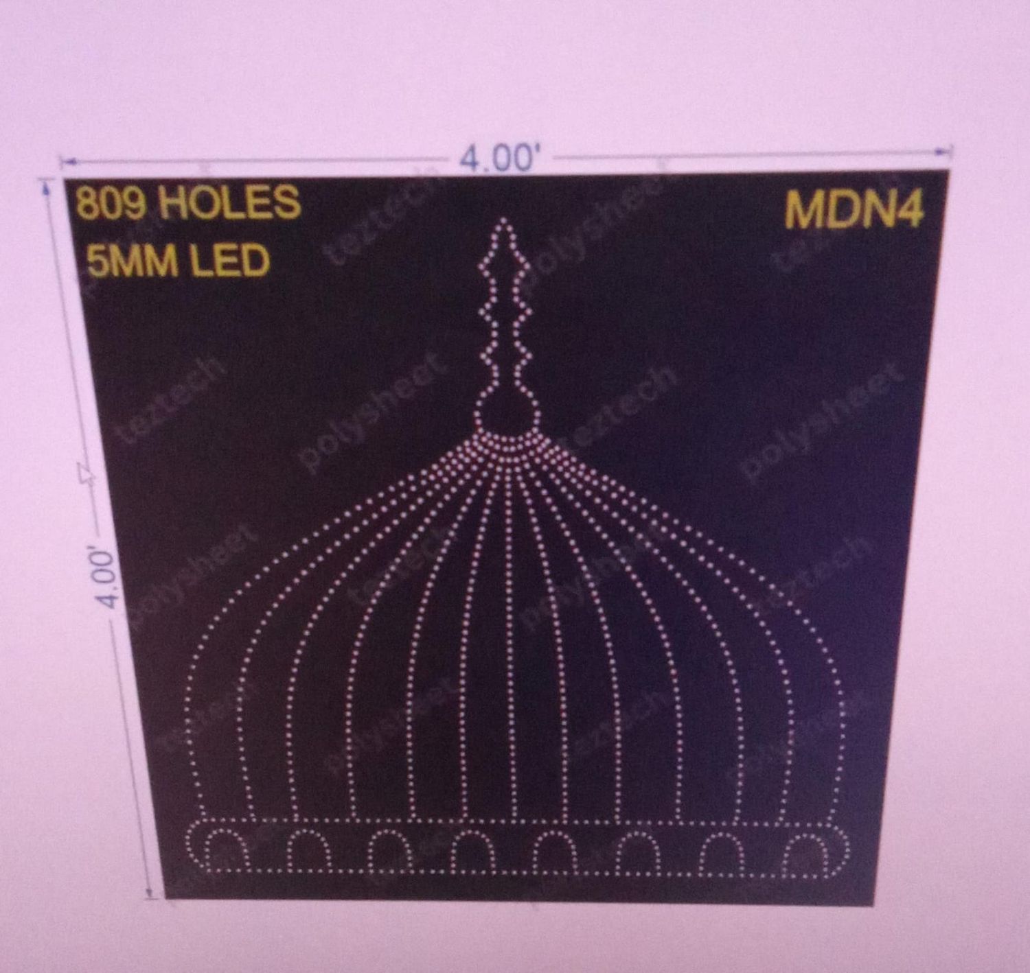 MDN4 MADINA  4X4 FEET 455 HOLES 5MM LED