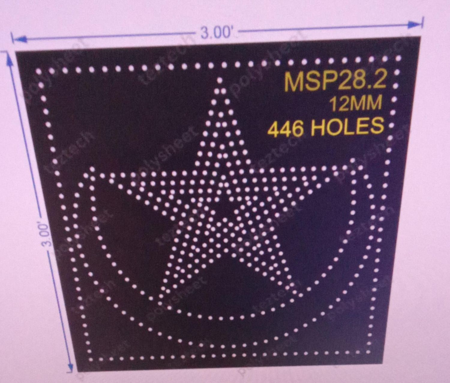 MSP28.2 MUSLIM PART  3X3 FEET  446HOLES