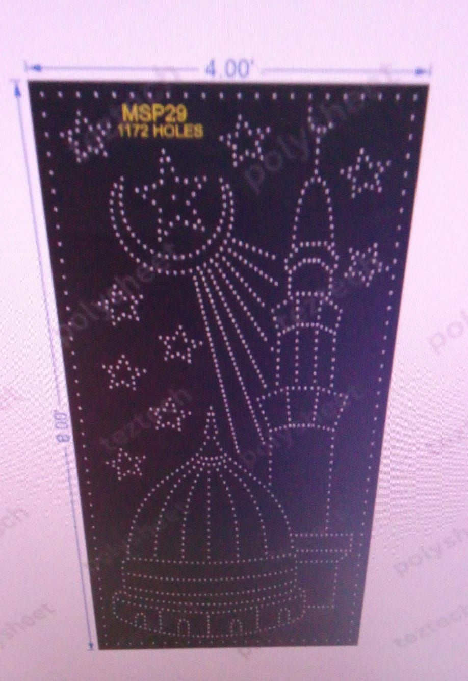 MSP29  MUSLIM 8X4FEET 1172 HOLES