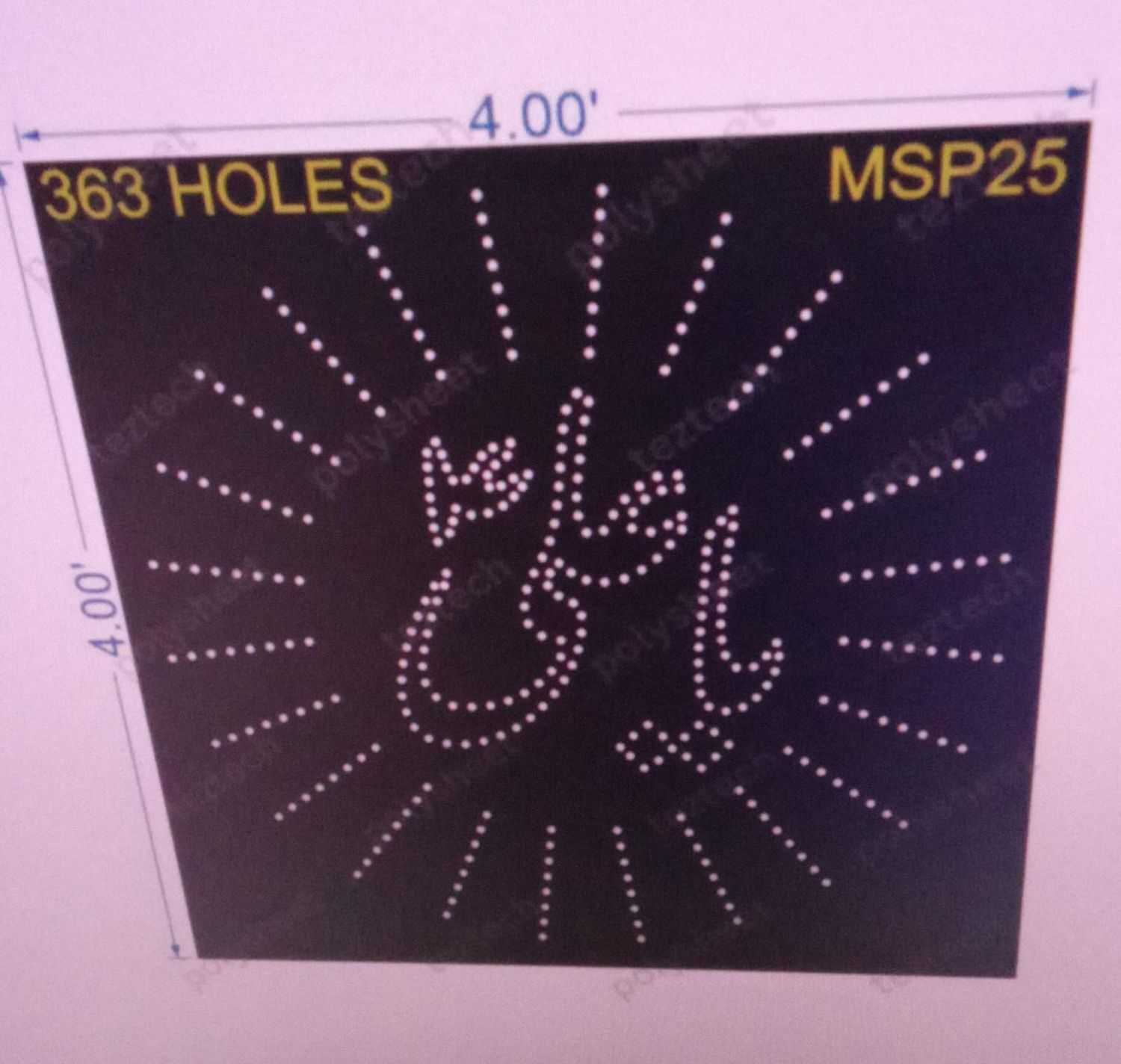 MSP25  MUSLIM PART  4X4FEET 363 HOLES