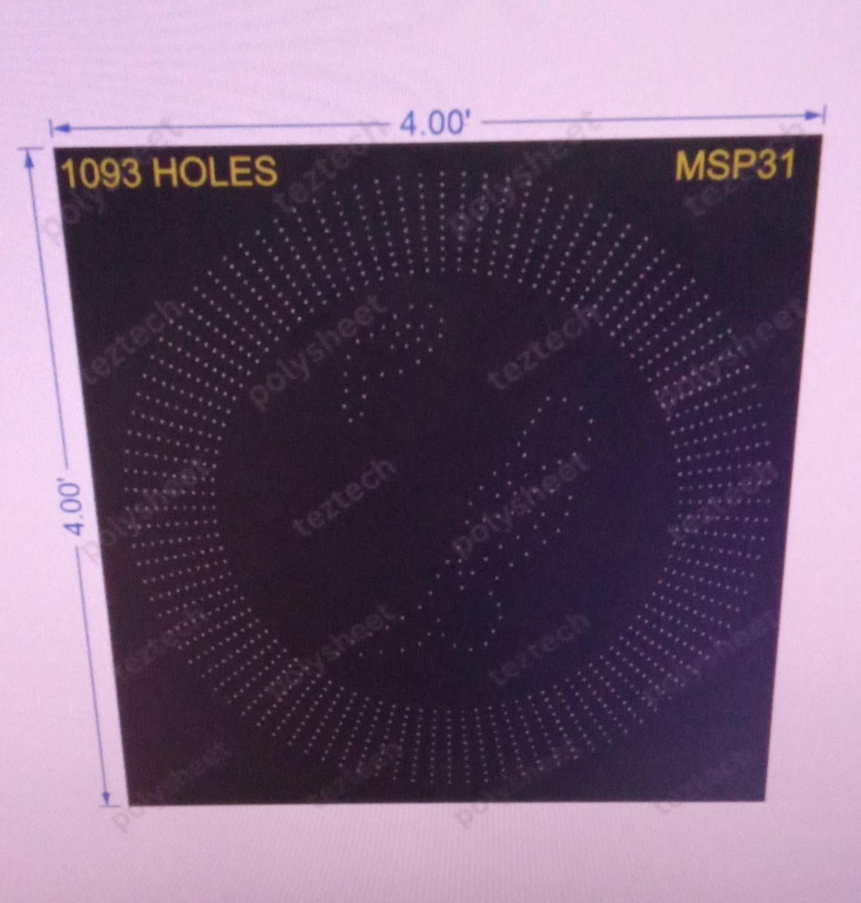 MSP31  MUSLIM PART  4X4FEET 1093HOLES