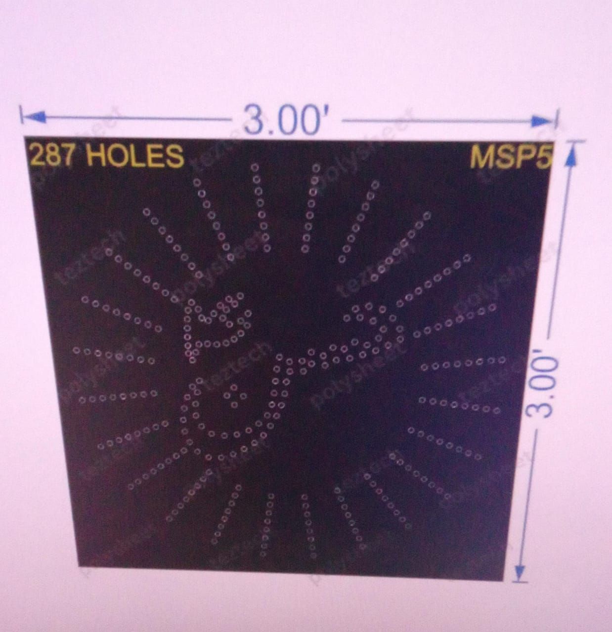 MSP5 MUSLIM PART  3X3 FEET  286 HOLES