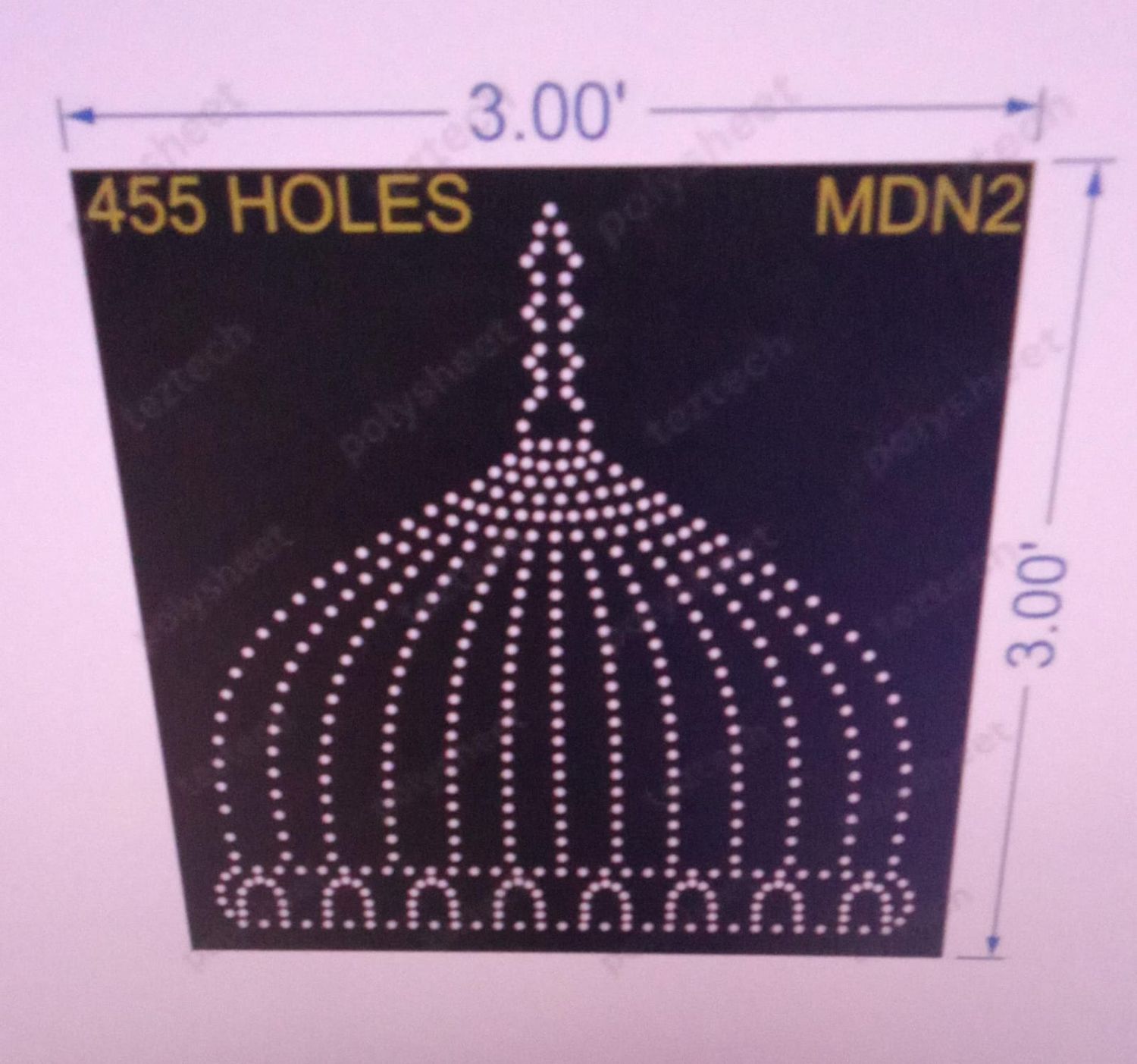 MDN2 MADINA 3X3FT 455 HOLES