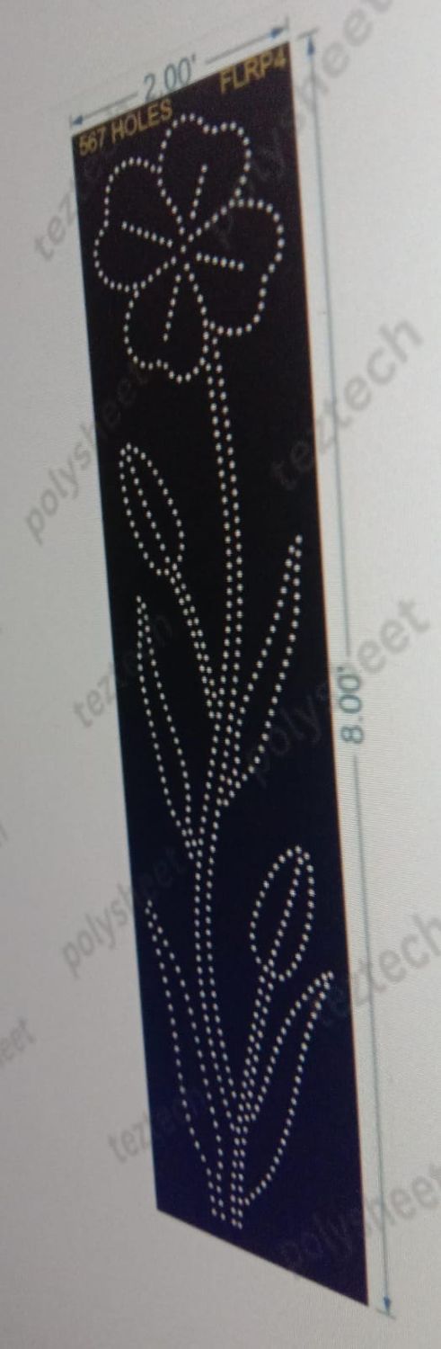 FLRP4 FLOWER PILLAR4  2X8 FEET 567 HOLES