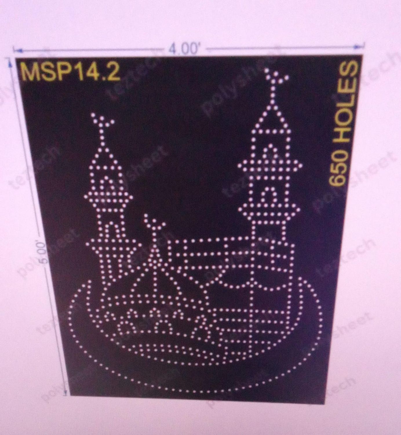 MSP14.2 MUSLIM 4X5FT 650 HOLES