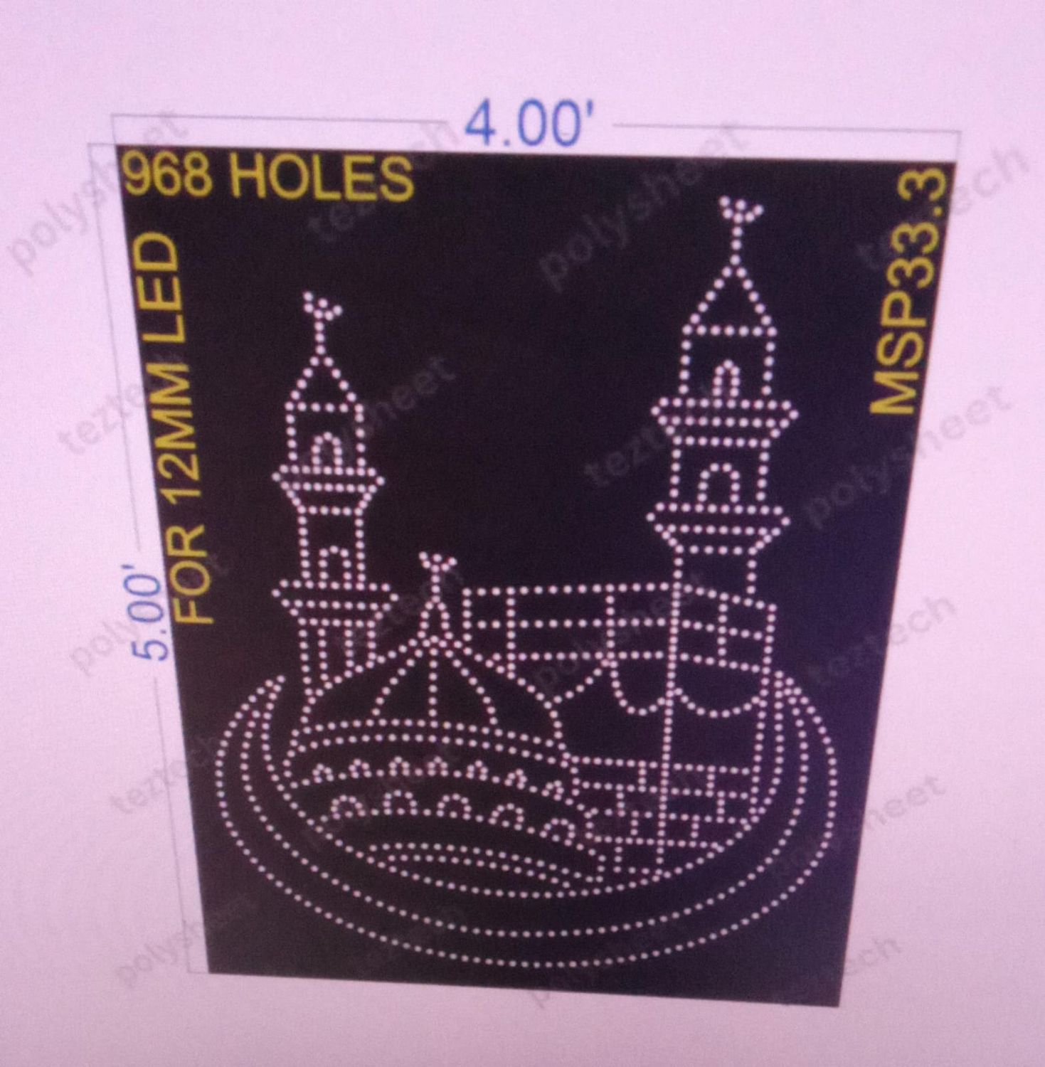 MSP33.3 MUSLIM 4X5FT 968 HOLES