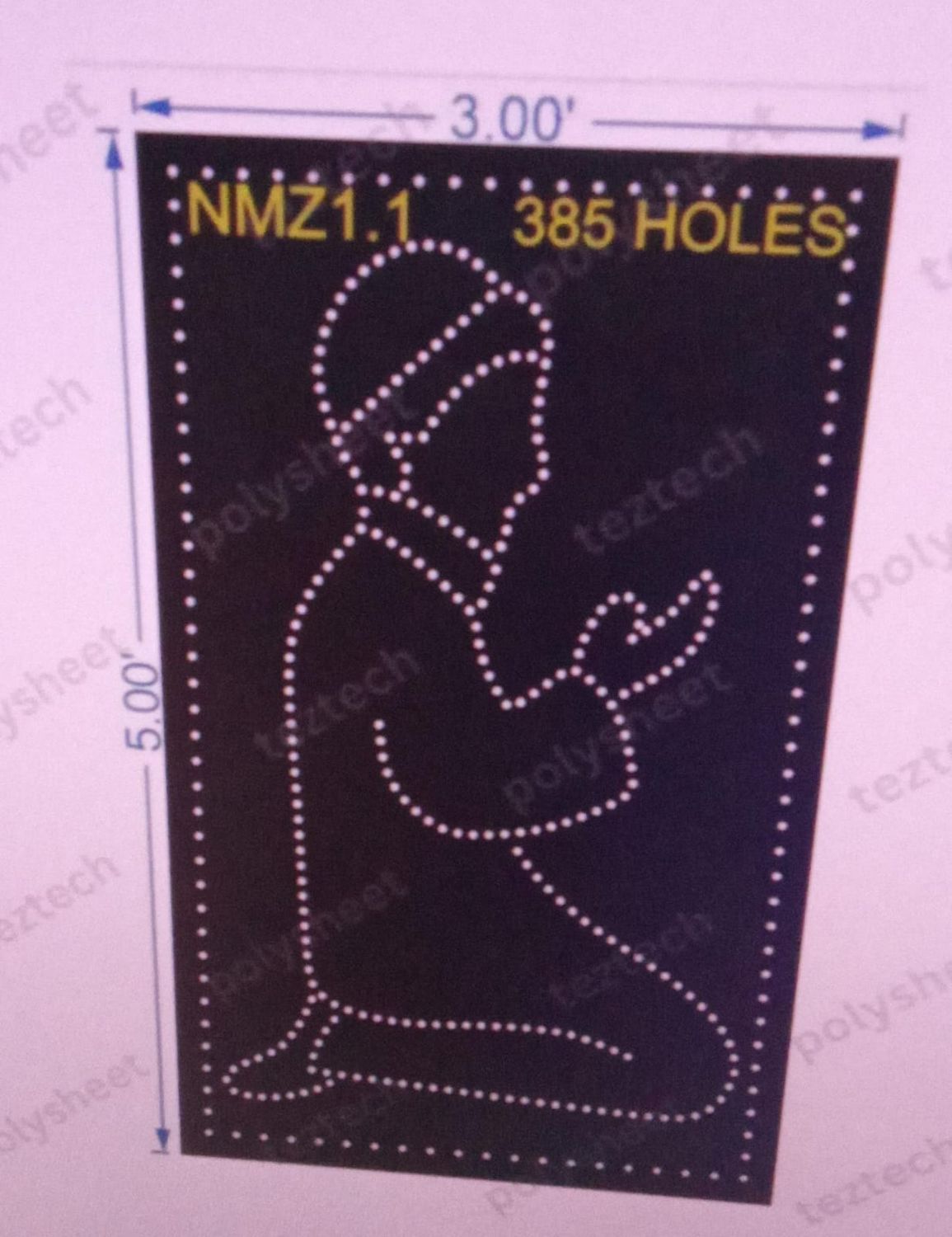 NMZ1.1 NAMAZ MAN 5X3 FEET 385 HOLES