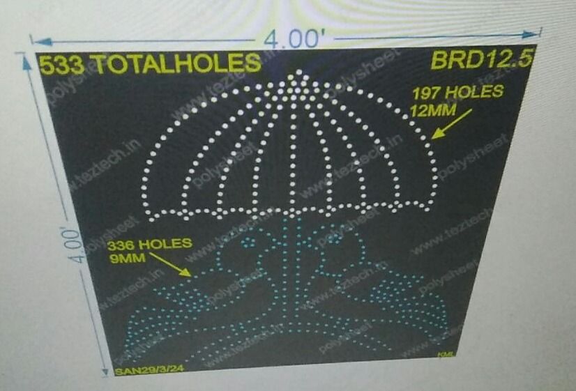 BRD12.5 BIRD 1 PART 4X4 FEET 533 HOLES