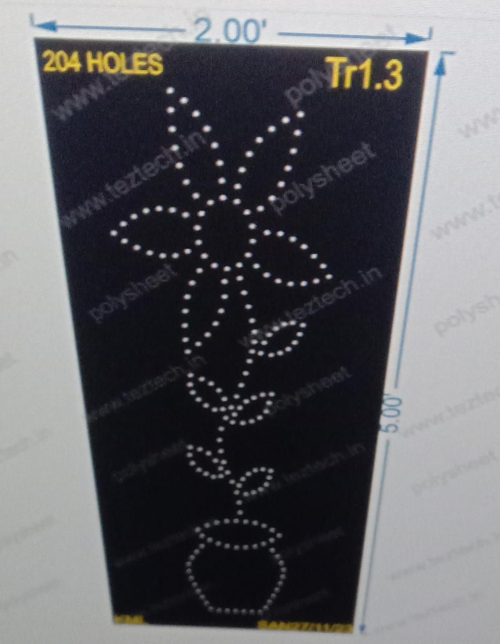 TR1.3 FLOWER TREE 5X2 FEET 204 HOLES