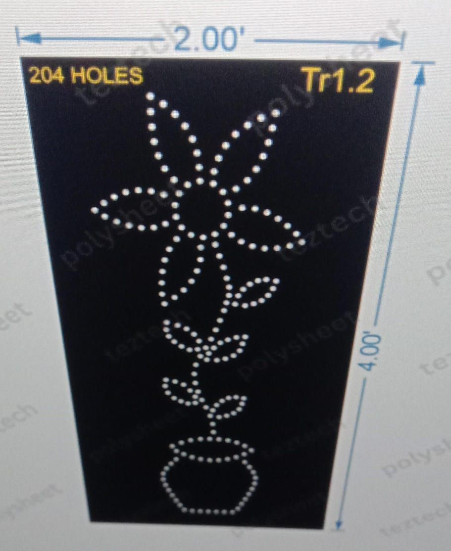 TR1.2 FLOWER TREE 4X2 FEET 204 HOLES