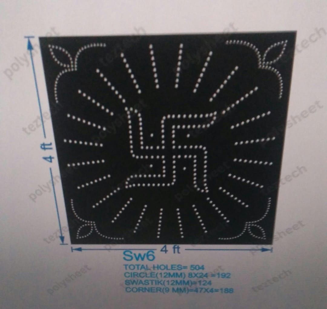 SW6 SWASTIK DESIGN 4X4FT 504 HOLES