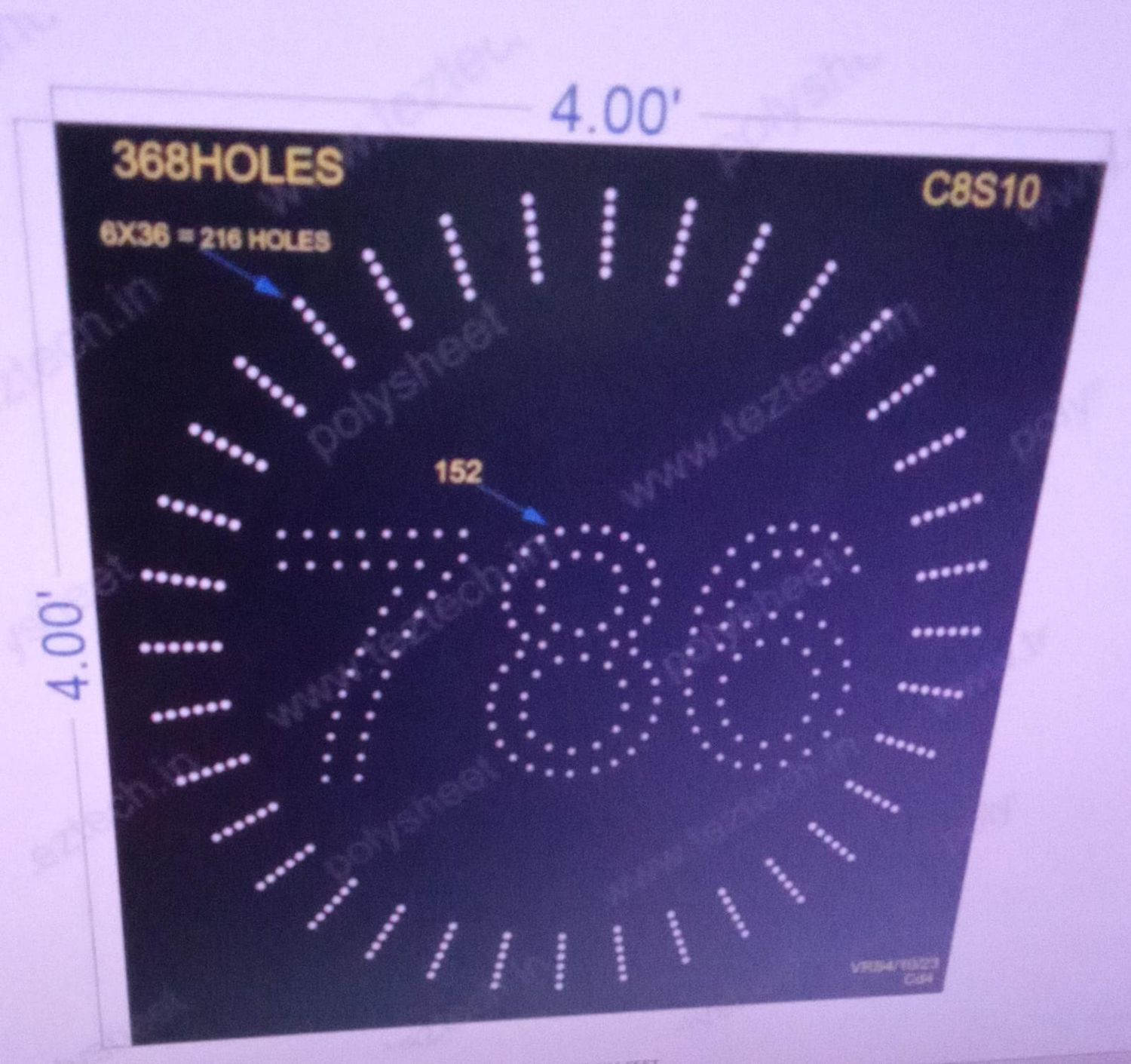 C8S10 786 WITH CIRCLE 4X4 FEET