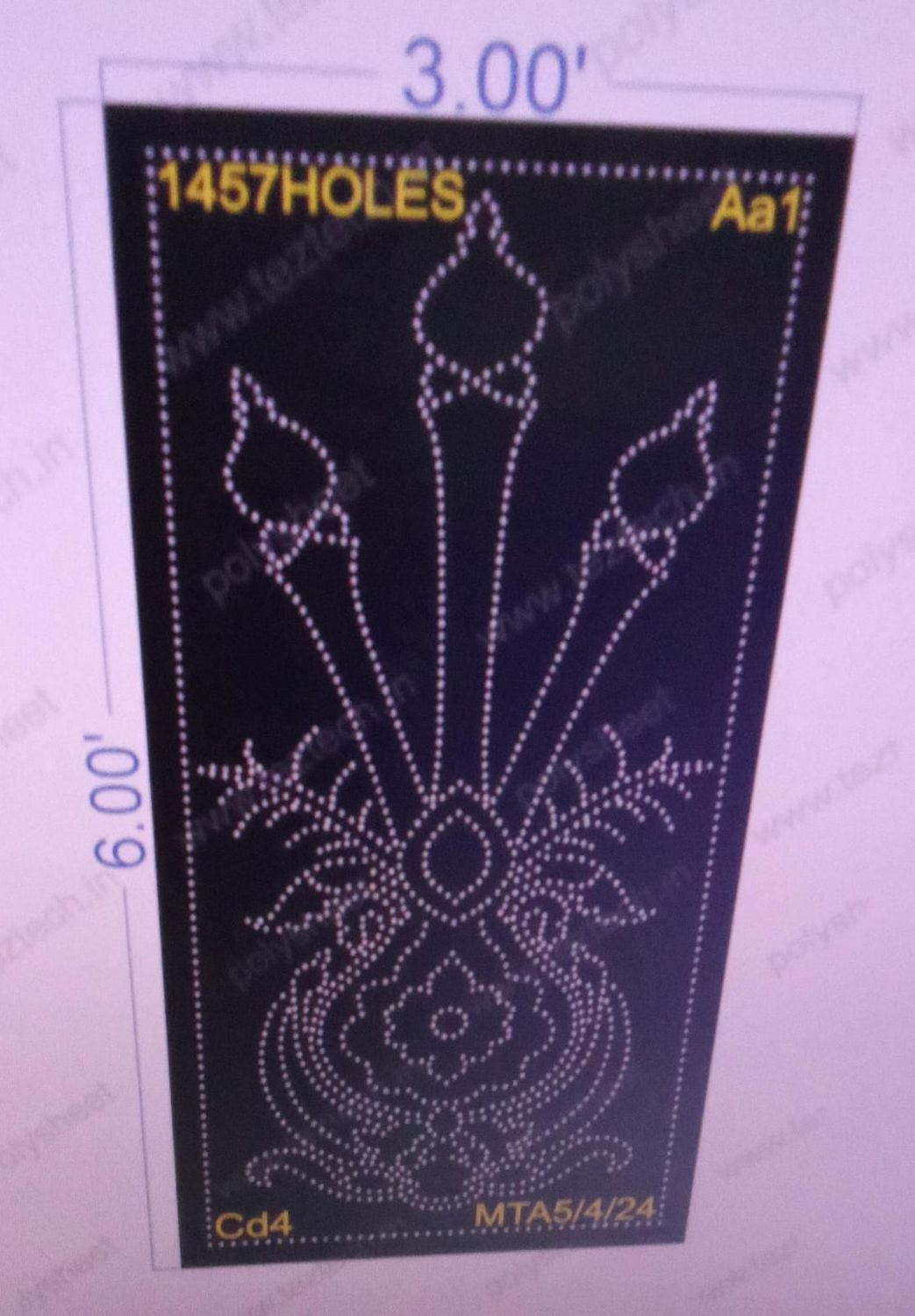 AA1 ALI AKABAR 6X3 FEET 1457 HOLES