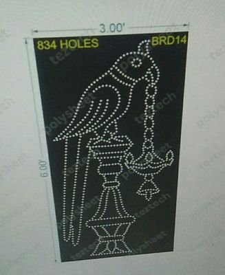 BRD14  PARROT WITH STAND  3X6 FEET  834 HOLES