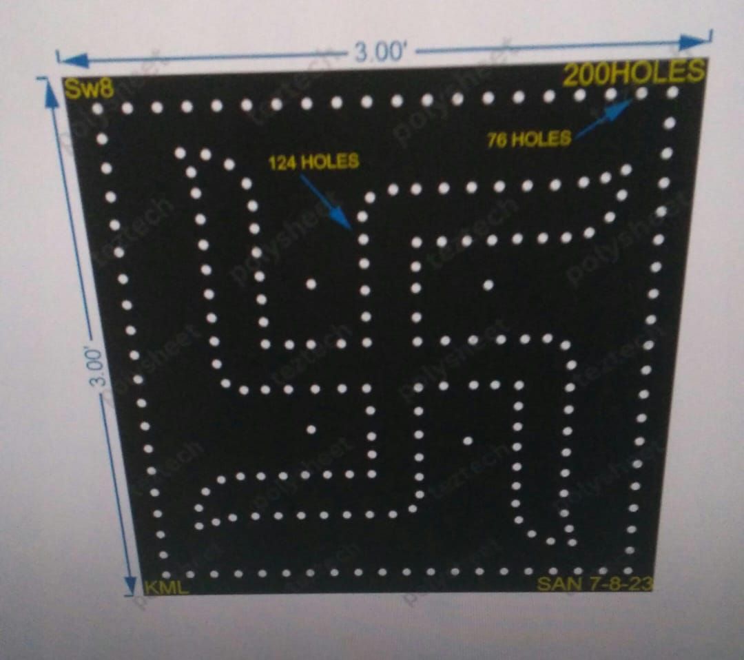 SW8 SWASTIK 3X3FEET 200 HOLES