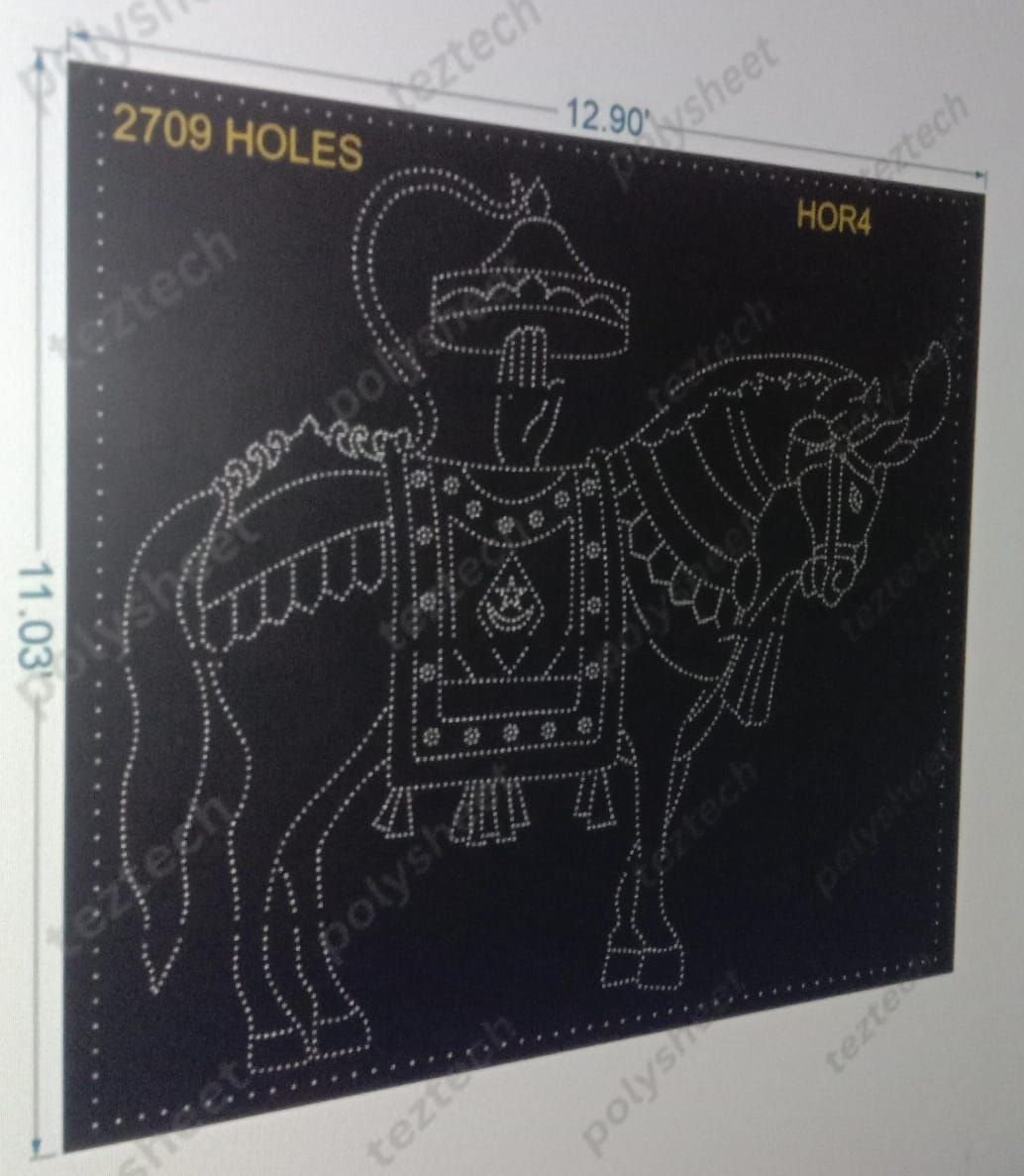 HOR4 HORSE 10X12 FEET 2709 HOLES