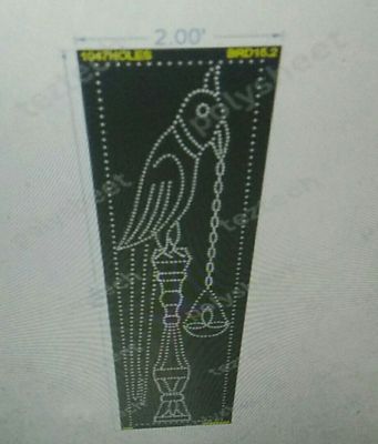 BRD15.2  PARROT WITH STAND  2X8 FEET  1047 HOLES