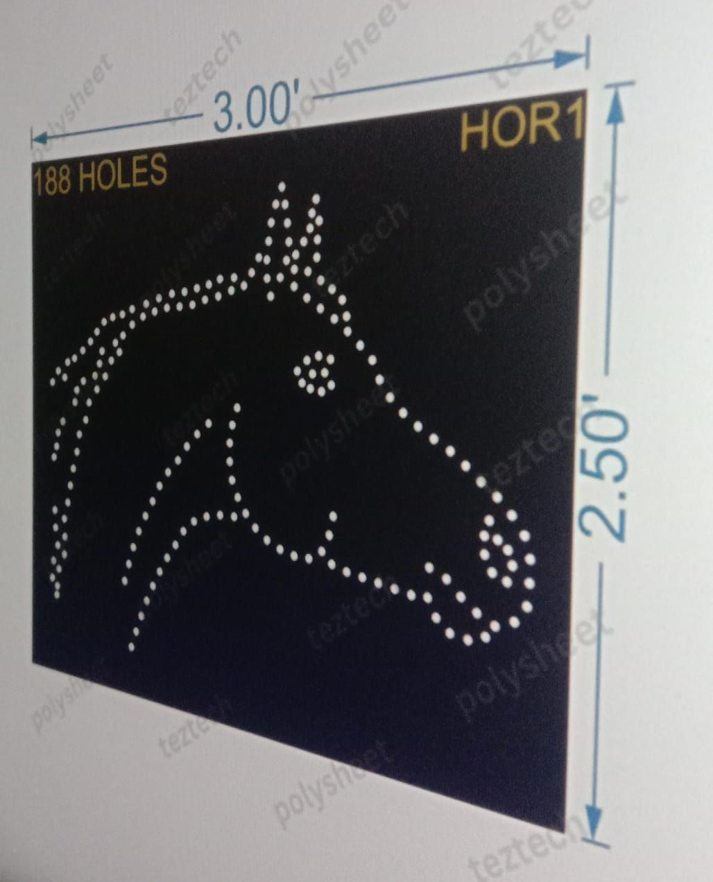 HOR1 HORSE 2.50X3 FEET 188 HOLES