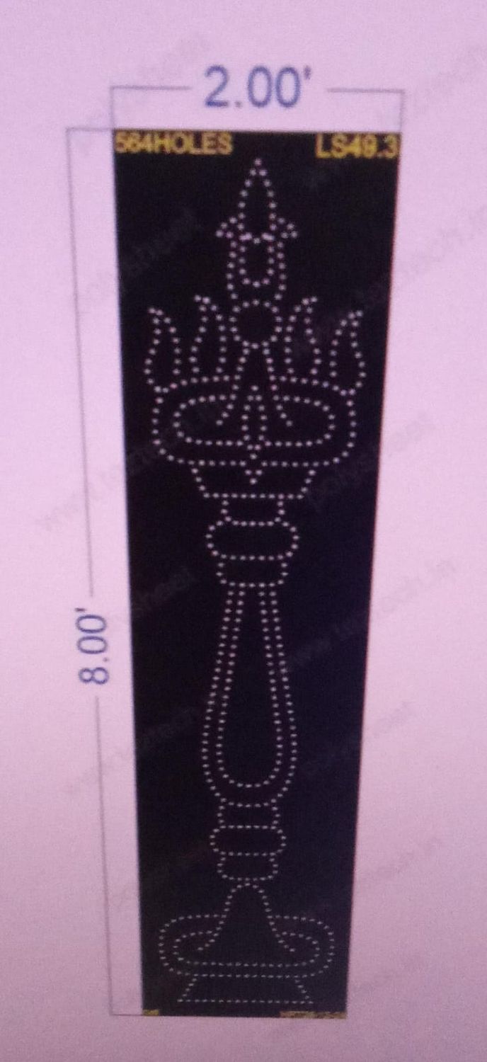 LS49.3 LAMP STAND  1 PART 8X2 FEET 564 HOLES