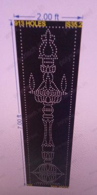 LS35.2 LAMP STAND WITH BORDER 7X2 FEET 913HOLES