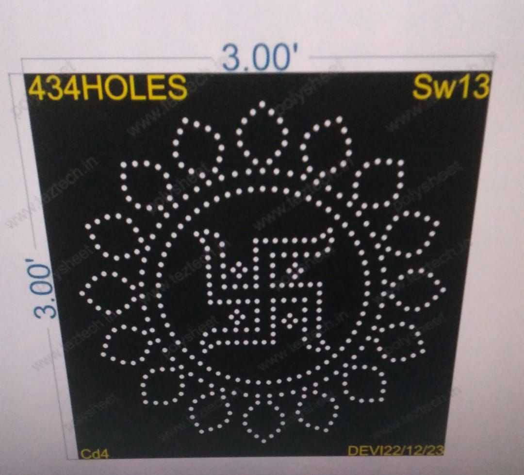 SW13 SWASTIK 3X3FEET 434HOLES