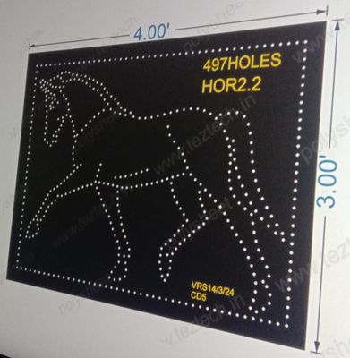 HOR2.2 HORSE 4X3 FEET 497 HOLES