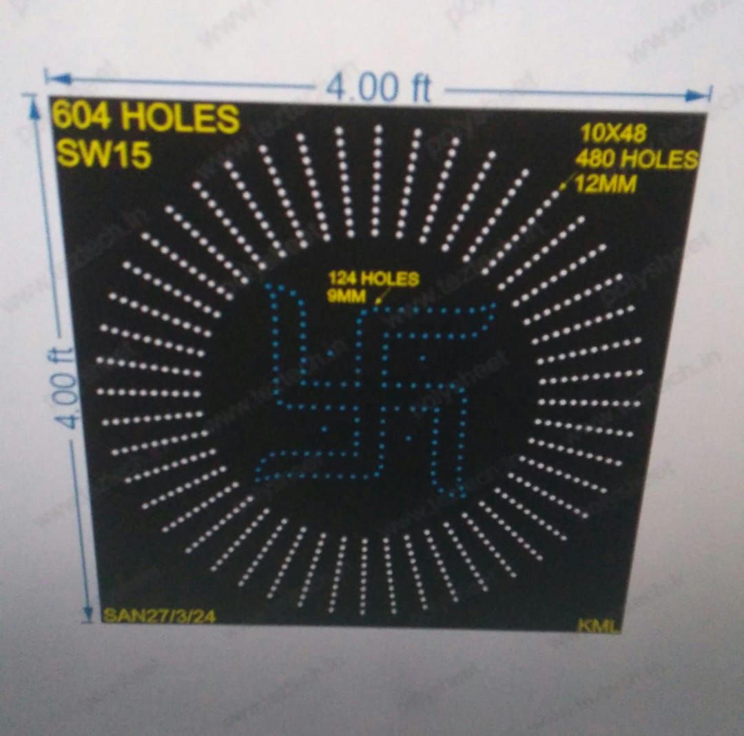 SW15 SWASTIK 4X4FEET 604HOLES