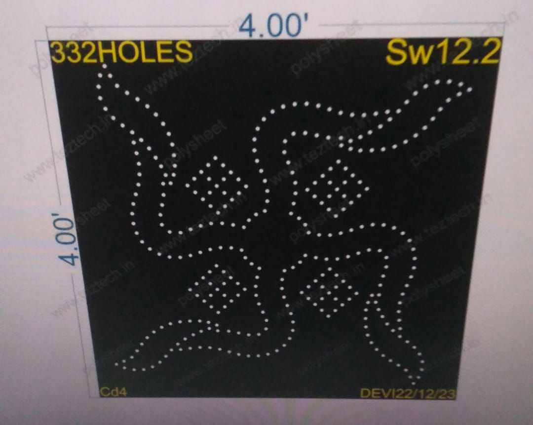 SW12.2 SWASTIK 4X4FEET 332HOLES