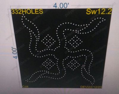 SW12.2 SWASTIK 4X4FEET 332HOLES