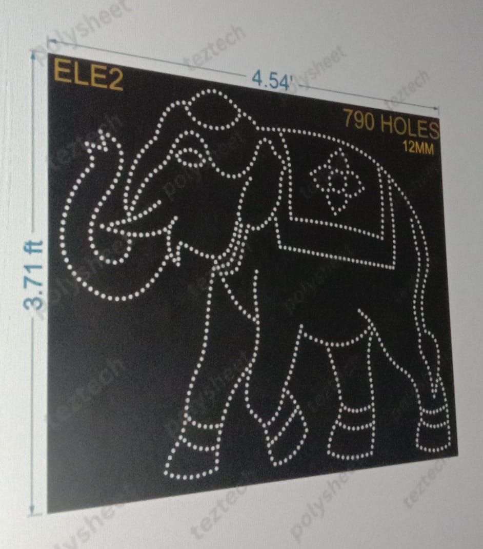 ELE2 ELEPHANT 1 PART 4.54X3.71 FEET 790 HOLES
