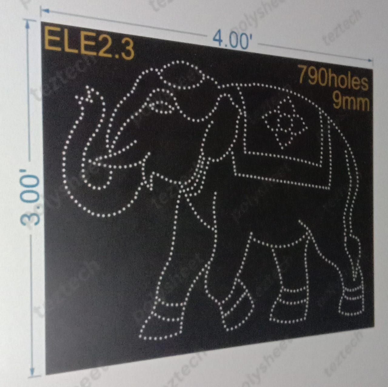 ELE2.3 ELEPHANT 4X3 FEET  790 HOLES