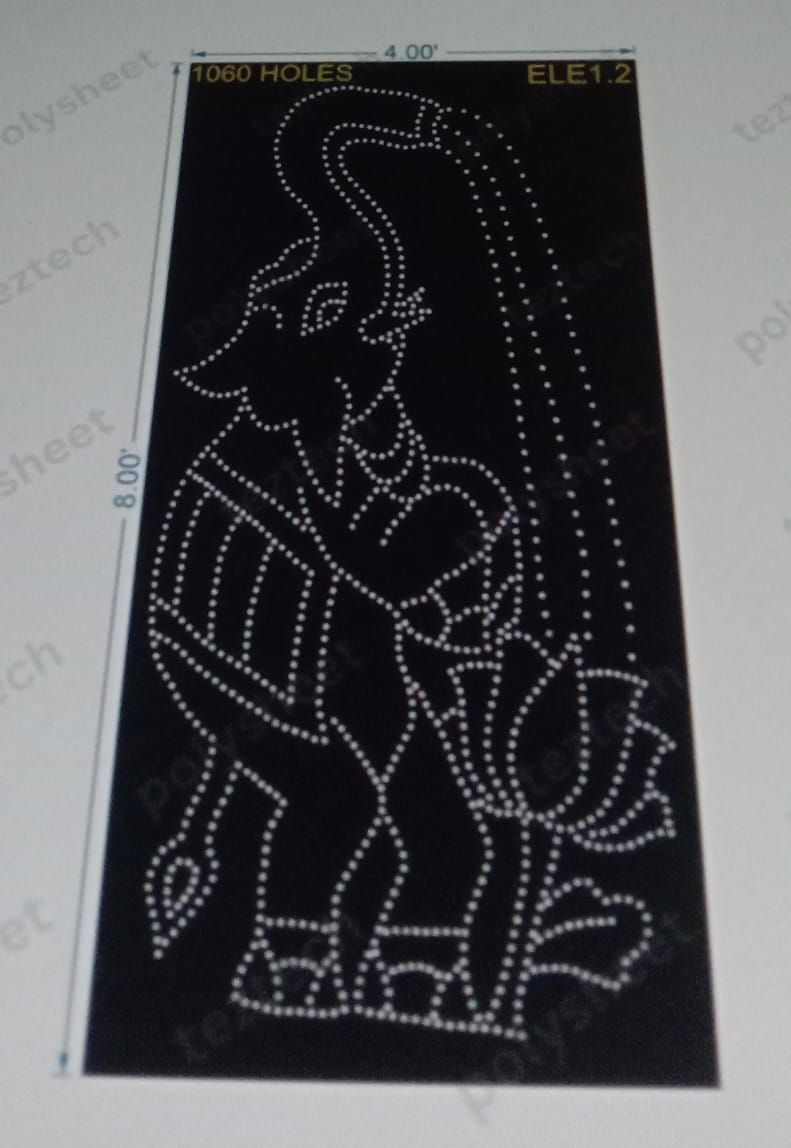 ELE1.2 ELEPHANT WITH WATER 8X4FT   1060 HOLES