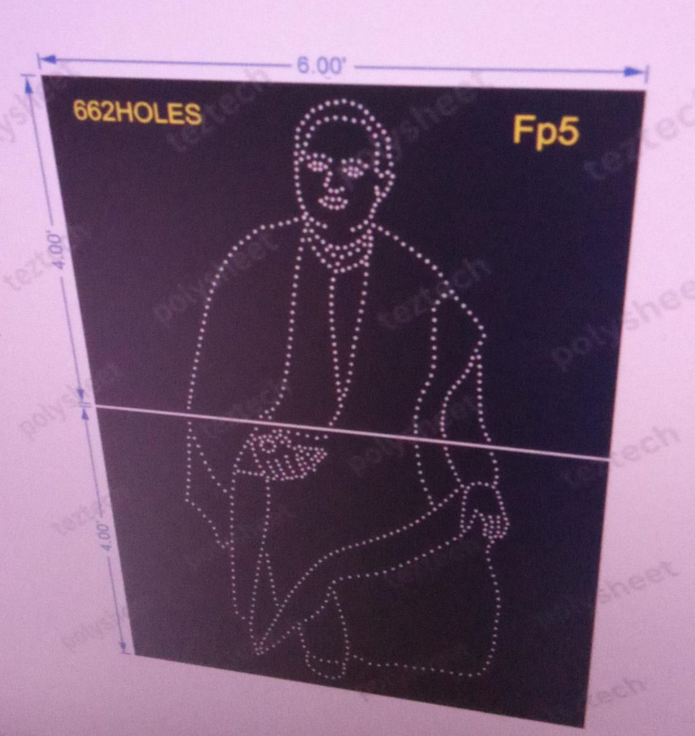 FP5 SREE KUMARANASHAN 8X6 FEET 662 HOLES 2 PARTS