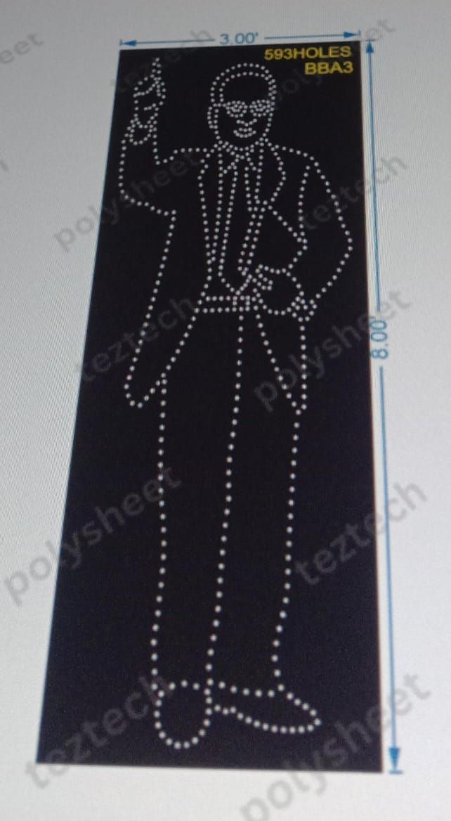 BBA3 BABA SAHEB AMBEDKAR 8X3 593 HOLES