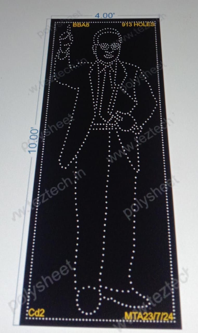 BBA8 BABA SAHEB AMBEDKAR 10X4 FEET 913 HOLES