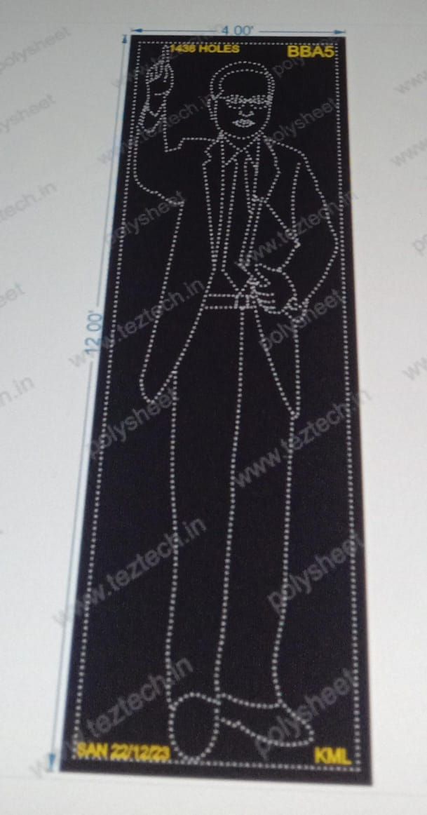 BBA5 BABA SAHEB AMBEDKAR 12X4FEET 1438HOLES