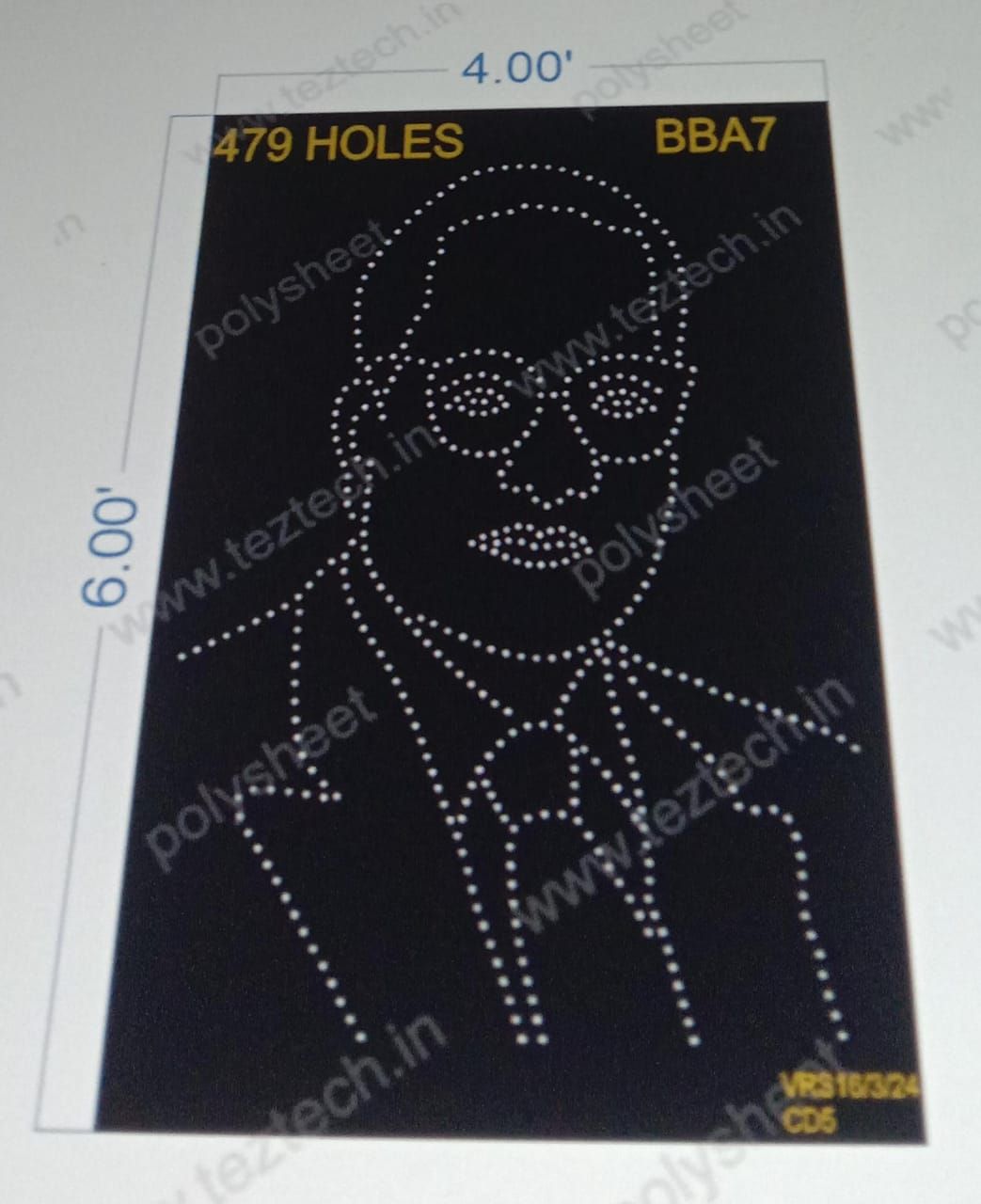 BBA7 BABA SAHEB AMBEDKAR 6X4 FEET 479 HOLES