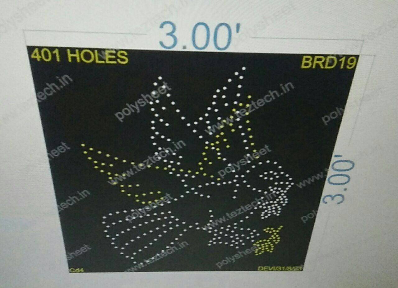 BRD19 FLYING BIRD 1 PART 3X3 FEET 401 HOLES